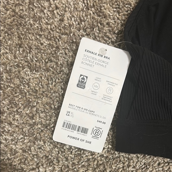 NWT Athleta Ribbed Sports Bra - Picture 3 of 5